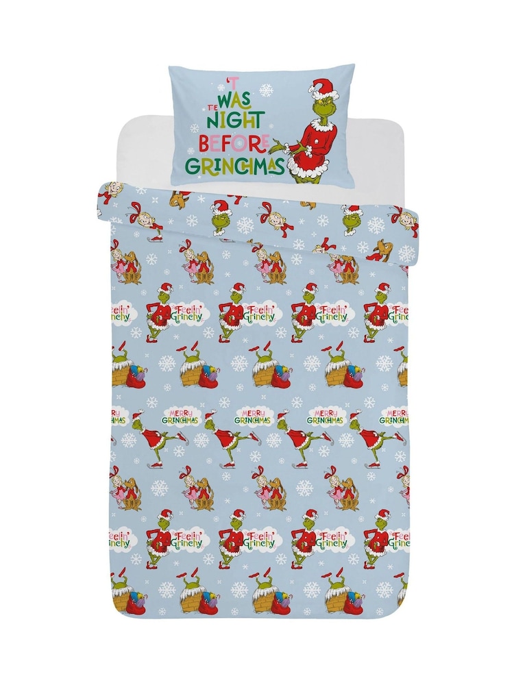 The Grinch Multi Reversible Single Duvet Cover and Pillowcase Set - Image 3 of 3