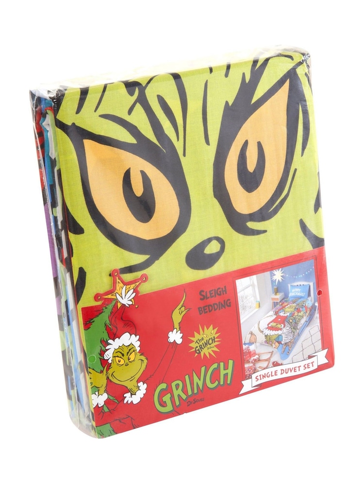 The Grinch Multi Reversible Duvet Cover and Pillowcase Set - Image 3 of 3