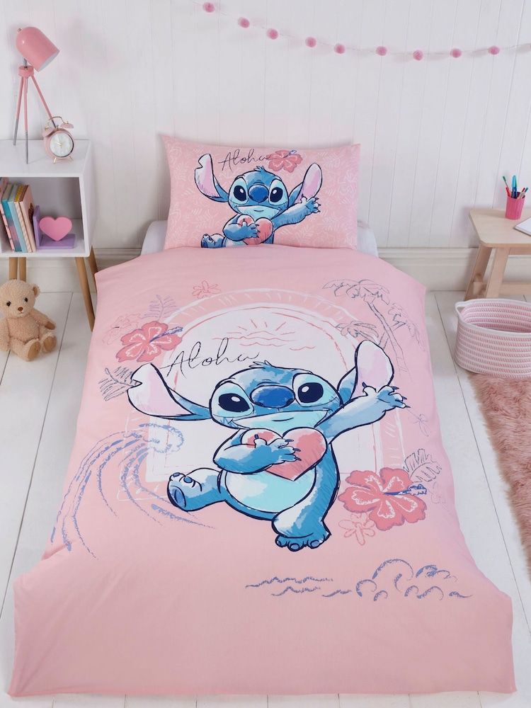 Disney Lilo & Stitch Multi Reversible Single Duvet Cover and Pillowcase Set - Изображение 1 из 4