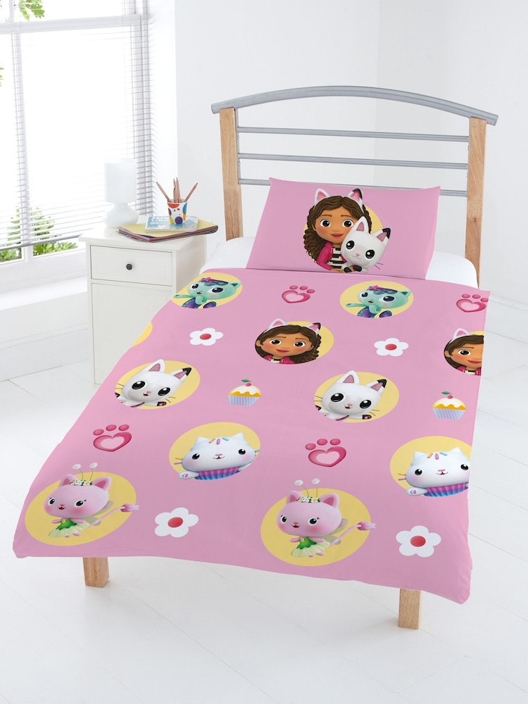 Gabbys Dollhouse Multi Reversible Duvet Cover and Pillowcase Set - Image 1 of 3