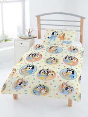 Bluey Multi 100% Cotton Reversible Toddler Duvet Cover and Pillowcase Set - Image 1 of 3