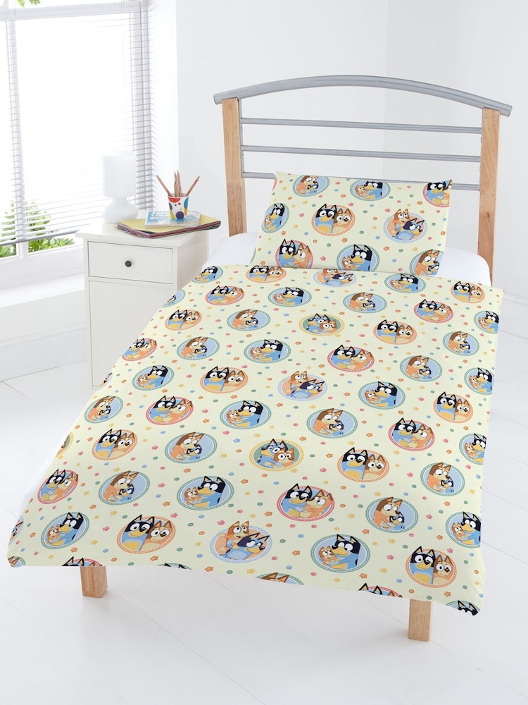 Bluey Multi 100% Cotton Reversible Toddler Duvet Cover and Pillowcase Set - Image 2 of 3 Bluey Multi 100% Cotton Reversible Toddler Duvet Cover and Pillowcase Set - Image 2 of 3