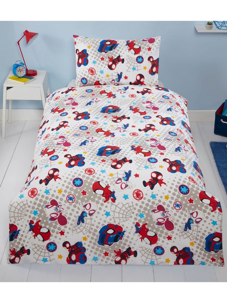 Spidey and his Amazing Friends Multi Single Reversible Duvet Cover and Pillowcase Set - Image 2 of 4
