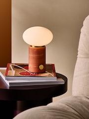 MADE.COM Coral Red Mirissa Terazzo USB Wireless Table Lamp - Image 1 of 5