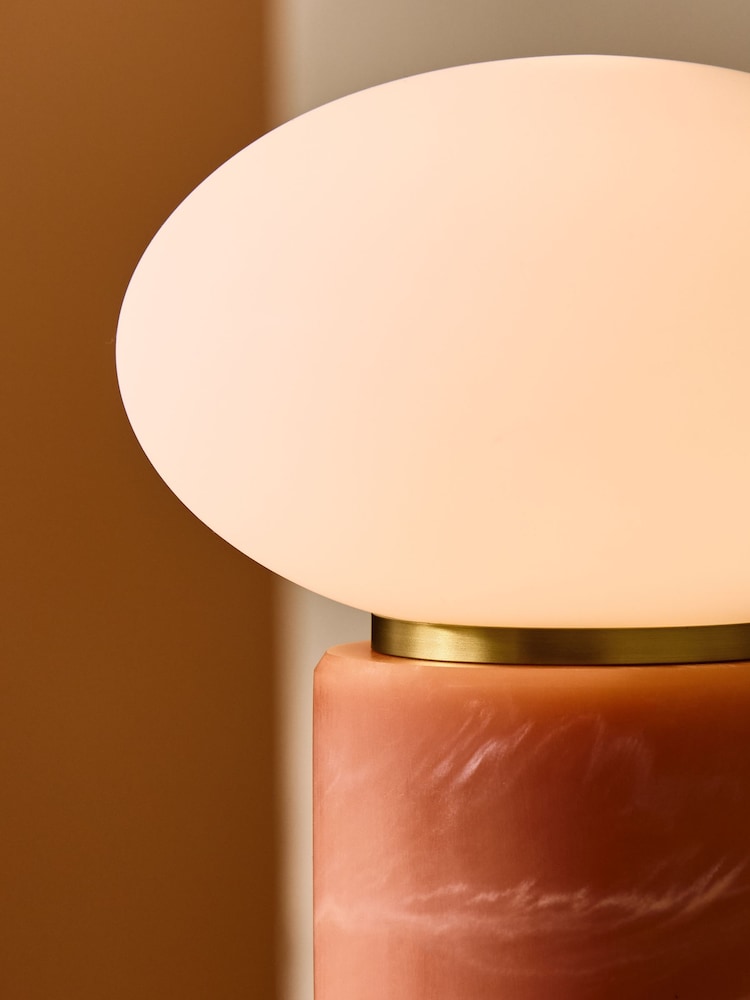 MADE.COM Coral Red Mirissa Terazzo USB Wireless Table Lamp - Image 2 of 5