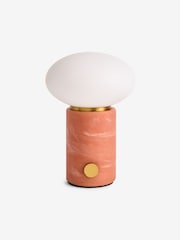 MADE.COM Coral Red Mirissa Terazzo USB Wireless Table Lamp - Image 4 of 5