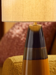 MADE.COM Brown Glaze Vince Ceramic Table Lamp - Image 3 of 6