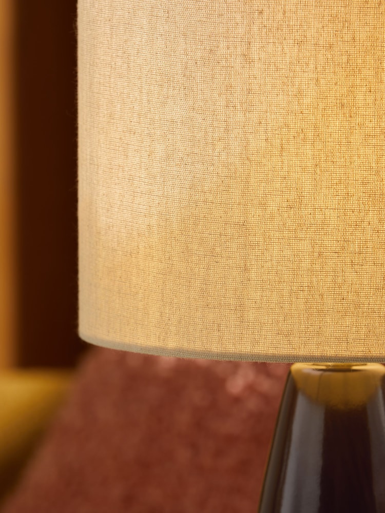MADE.COM Brown Glaze Vince Ceramic Table Lamp - Image 4 of 6