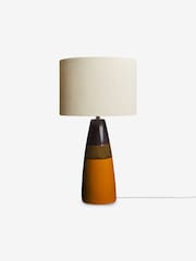 MADE.COM Brown Glaze Vince Ceramic Table Lamp - Image 6 of 6
