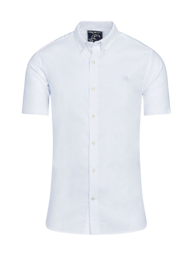 Raging Bull Short Sleeve Lightweight Oxford 100% Cotton Shirt - Image 4 of 5