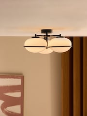 MADE.COM Black 3 Light Flush Piper Light - Image 1 of 6