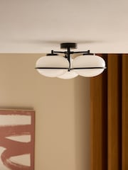 MADE.COM Black 3 Light Flush Piper Light - Image 2 of 6