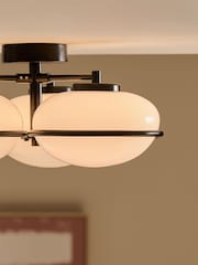 MADE.COM Black 3 Light Flush Piper Light - Image 3 of 6