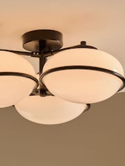 MADE.COM Black 3 Light Flush Piper Light - Image 4 of 6