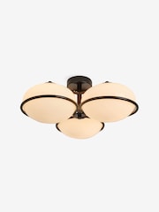 MADE.COM Black 3 Light Flush Piper Light - Image 6 of 6