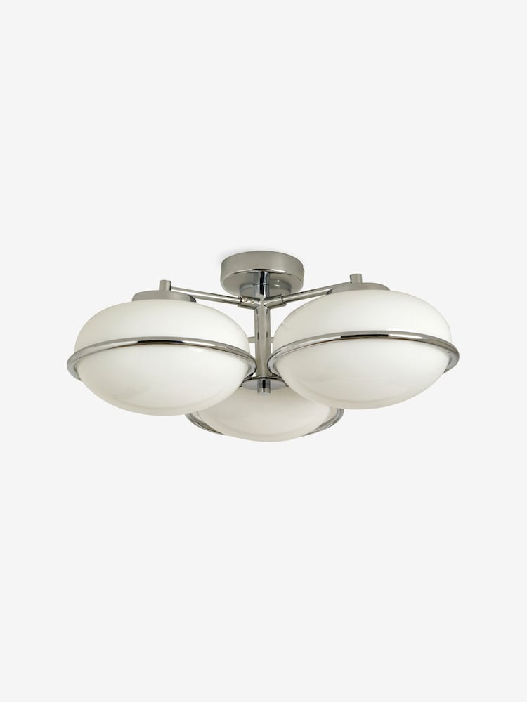 MADE.COM Chrome 3 Light Flush Piper Light - Image 5 of 5 MADE.COM Chrome 3 Light Flush Piper Light - Image 5 of 5