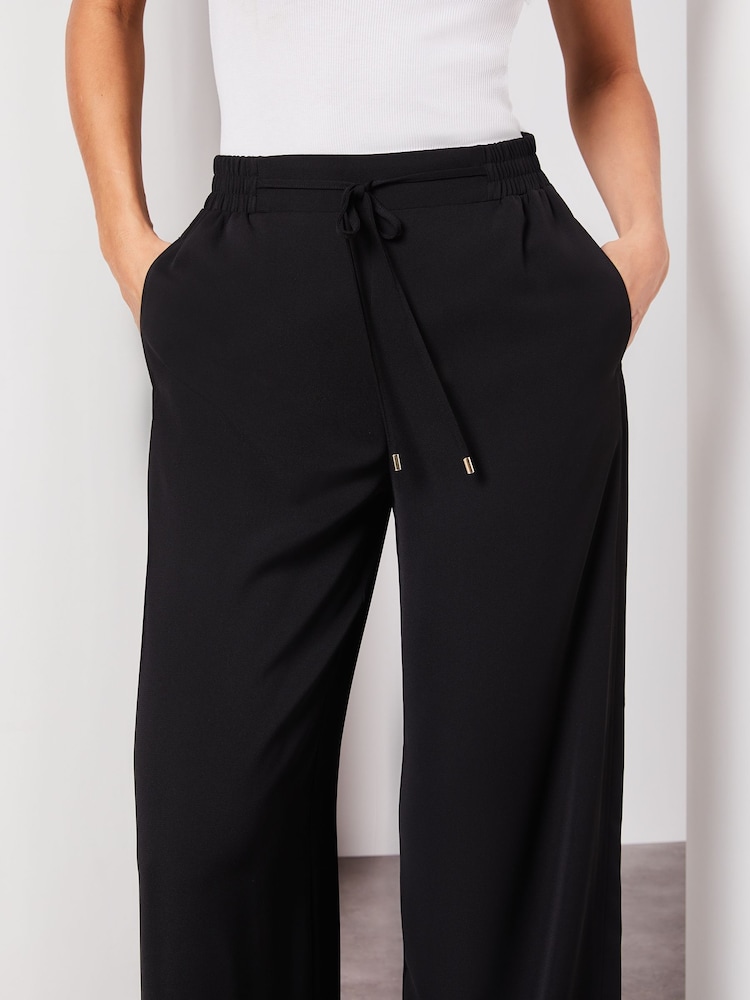 Lipsy Black Relaxed Wide Leg Trousers - Image 4 of 4