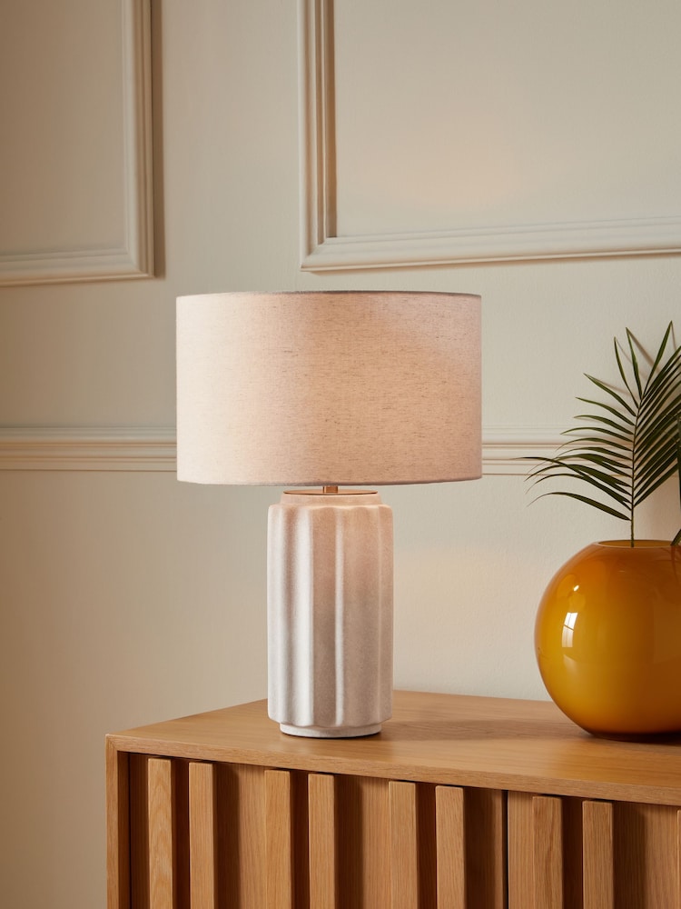 Jasper Conran London White Ceramic Table Lamp - Image 1 of 5