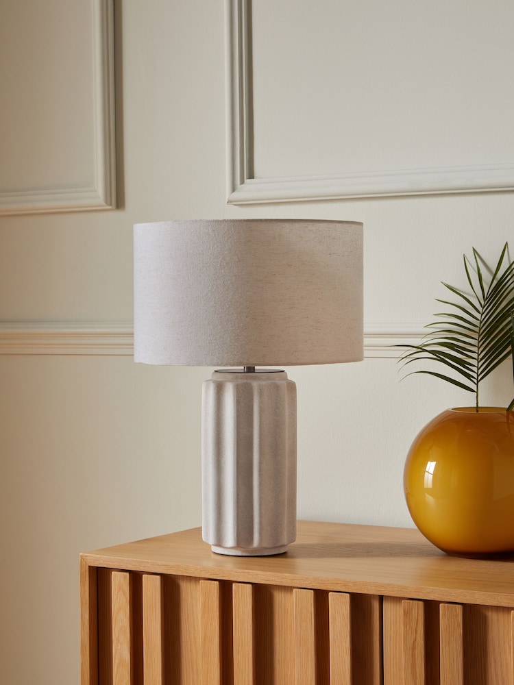 Jasper Conran London White Ceramic Table Lamp - Image 2 of 5
