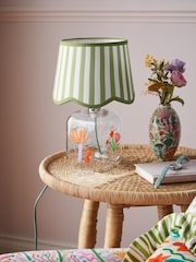 Lucy Tiffney Green/Pink Glass Table Lamp - Image 2 of 4