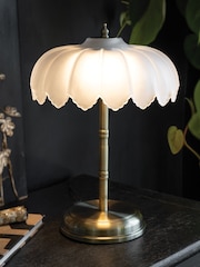 Rockett St George Brass/White Palm Desert Island Table Lamp - Image 1 of 4