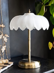 Rockett St George Brass/White Palm Desert Island Table Lamp - Image 2 of 4