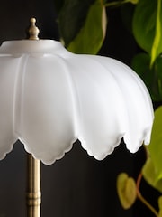Rockett St George Brass/White Palm Desert Island Table Lamp - Image 3 of 4