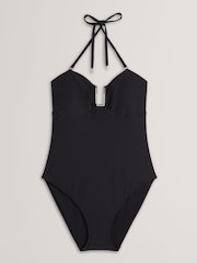 Black Binkiee-Textured U-Bar Swimsuit - Image 1 of 2