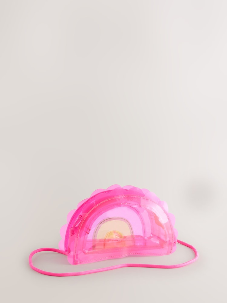 Pink/Lilac Cross-Body Novelty Rainbow Bag - Image 2 of 5