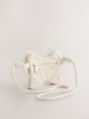 Cream Cross-Body Novelty Butterfly 100% Cotton Bag - Image 2 of 5