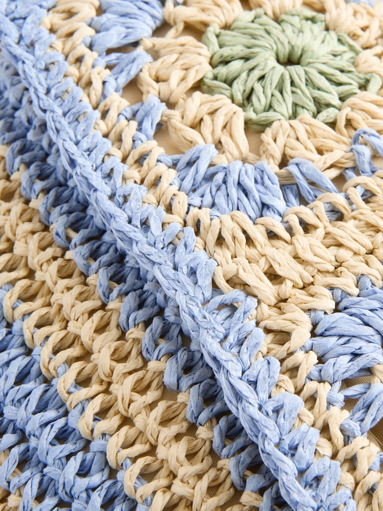 Blue Cross Body Crochet Bag - Image 7 of 7