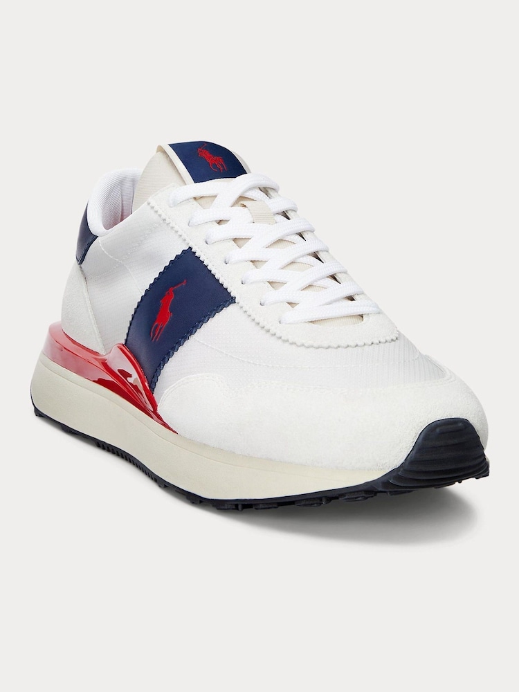 Polo Ralph Lauren White Train 89 Sporty Trainers - Image 2 of 5