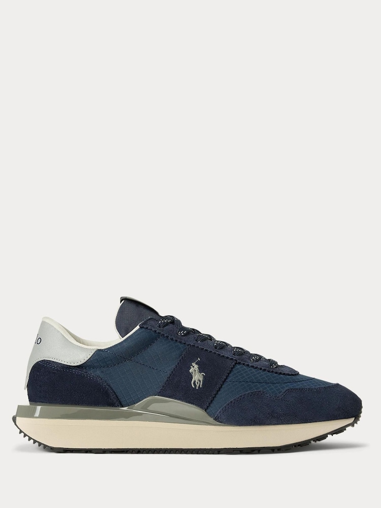 Polo Ralph Lauren Blue Suede & Nylon Train 89 Trainers - Image 1 of 5