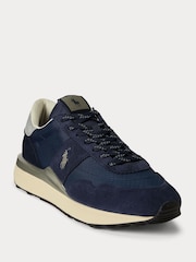 Polo Ralph Lauren Blue Suede & Nylon Train 89 Trainers - Image 2 of 5