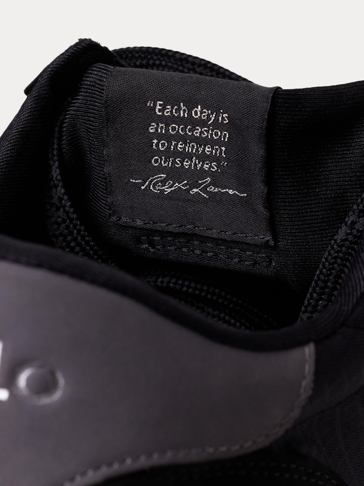 Polo Ralph Lauren Black Train 89 Sporty Trainers - Image 5 of 5