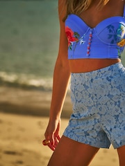 Blue Loriiaa-Printed Underwired Bikini Top - Image 1 of 7
