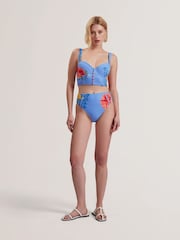 Blue Loriiaa-Printed Underwired Bikini Top - Image 3 of 7