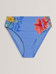 Blue Lorriee-Printed High Waisted Bikini Bottoms - Image 5 of 6