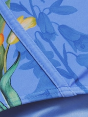 Blue Lorriee-Printed High Waisted Bikini Bottoms - Image 6 of 6
