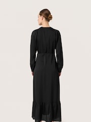 Soaked in Luxury Slioana Maxi Length V-Neck Wrap Black Dress - Image 2 of 5