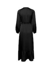 Soaked in Luxury Slioana Maxi Length V-Neck Wrap Black Dress - Image 5 of 5