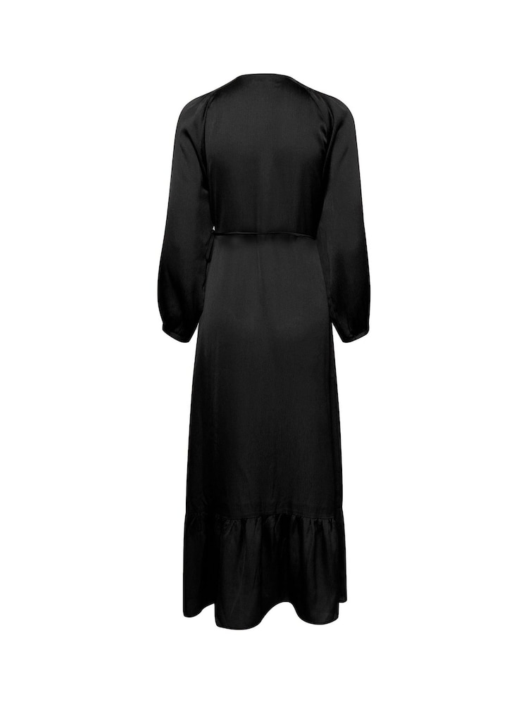 Soaked in Luxury Slioana Maxi Length V-Neck Wrap Black Dress - Image 5 of 5