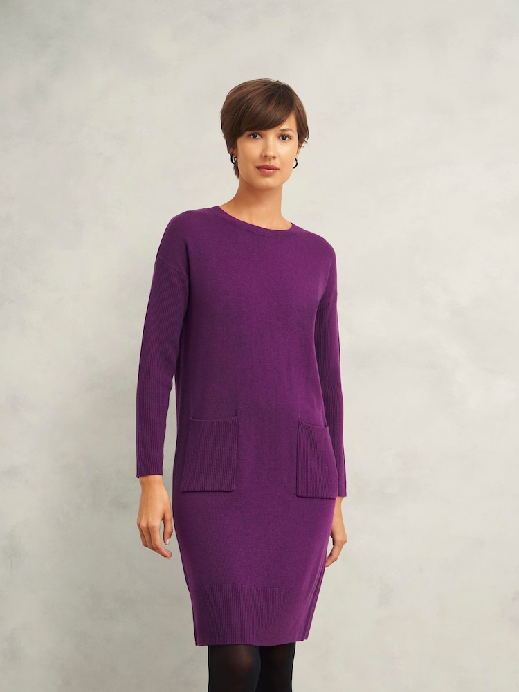 Hobbs Purple Devora Knitted Dress - Image 1 of 4 Hobbs Purple Devora Knitted Dress - Image 1 of 4