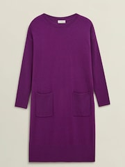 Hobbs Purple Devora Knitted Dress - Image 4 of 4