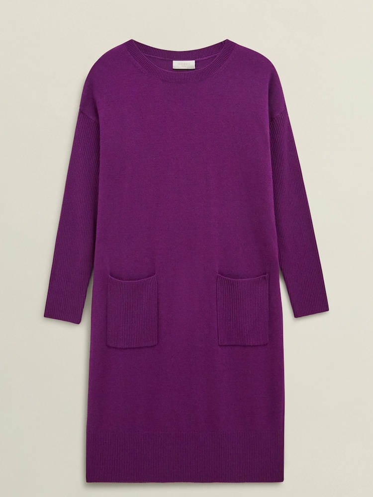 Hobbs Purple Devora Knitted Dress - Image 4 of 4 Hobbs Purple Devora Knitted Dress - Image 4 of 4