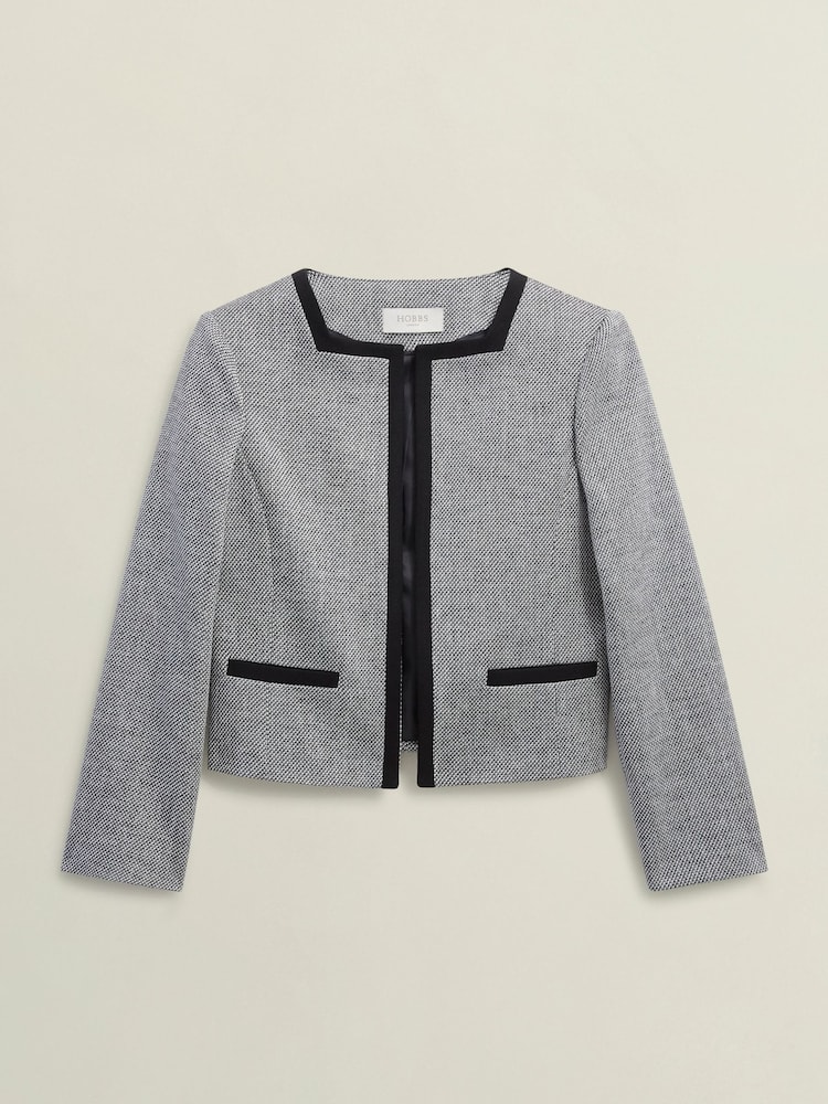 Hobbs Black Nyra Tweed Jacket - Image 4 of 4 Hobbs Black Nyra Tweed Jacket - Image 4 of 4