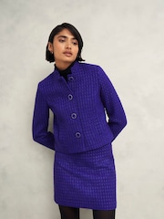 Hobbs Blue Khloe Tweed Jacket - Image 1 of 4