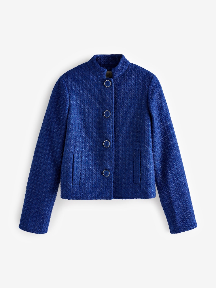 Hobbs Blue Khloe Tweed Jacket - Image 4 of 4 Hobbs Blue Khloe Tweed Jacket - Image 4 of 4