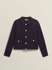 Hobbs Blue Daisy Knitted Jacket - Image 4 of 4