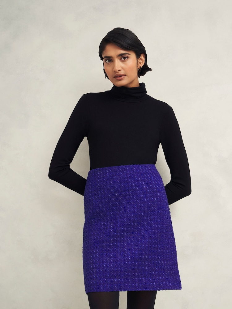 Hobbs Blue Khloe Tweed Skirt - Image 1 of 4